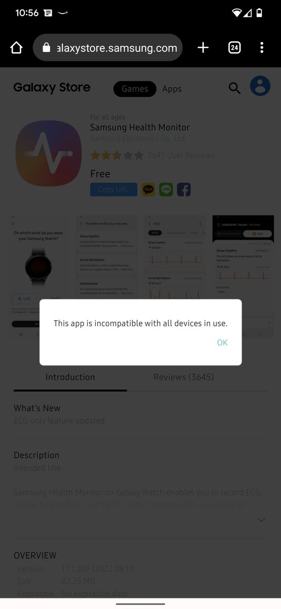 olunderizu's tweet photo. Whelp. The @SamsungSupport representative lied to me. All I wanted was an ECG monitor. Now I have $329.99 paperweight. 😠 https://t.co/TpjzZp6bPE