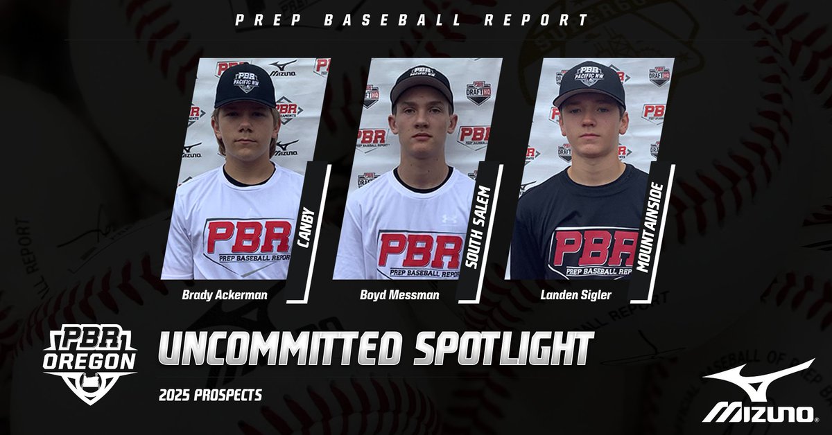 PrepBaseballOR's tweet photo. 𝙐𝙣𝙙𝙚𝙧𝙘𝙡𝙖𝙨𝙨 𝙎𝙥𝙤𝙩𝙡𝙞𝙜𝙝𝙩

Check out notes on 3 prospects in the 2025 class from our #ORTopProspect event this summer

+ @BradyAckerman3 
+ @BoydMessman 
+ @SiglerLanden 

🔗https://t.co/Pf5ZP6kJ2z https://t.co/FA1IEJtRYr