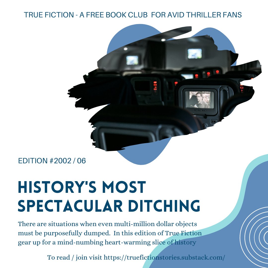 author_rani's tweet photo. True Fiction, my book club where I share stories based on true incidents and discuss books, is free for all. 
Visit https://t.co/CqYXWcrSvy 
See you there. Don’t miss the latest edition, ‘History’s most spectacular ditching.’ #newsletter #bookclub https://t.co/MGg4bd0Udx