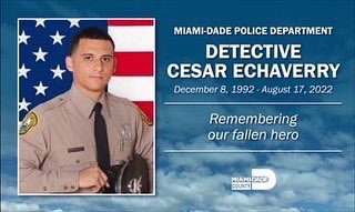 All of us here at the Miami-Dade Corrections and Rehabilitation Department join our community in mourning the loss of Miami-Dade Police Detective Echaverry during this difficult time. Our hearts go out to his family, friends, and all who knew and loved him. May he rest in peace.