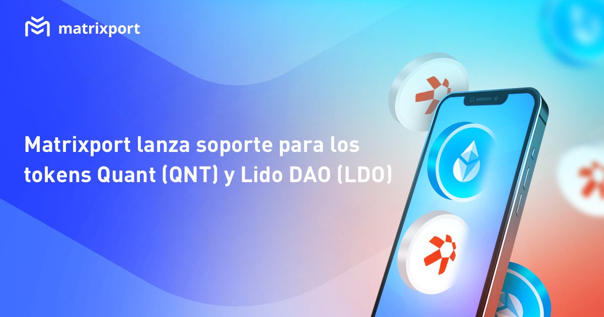 matrixportES's tweet photo. 🚨 ¡Nos complace anunciar que ahora admitimos #Quant ( $QNT ) y #LidoDAO ( $LDO ) en nuestra plataforma!

Deposita y retira ambos tokens usando Matrixport: https://t.co/EhWcWzZJvi 👈

RT si eres team ⏬
@LidoFinance
@quantnetwork https://t.co/8P0fGsGGRI