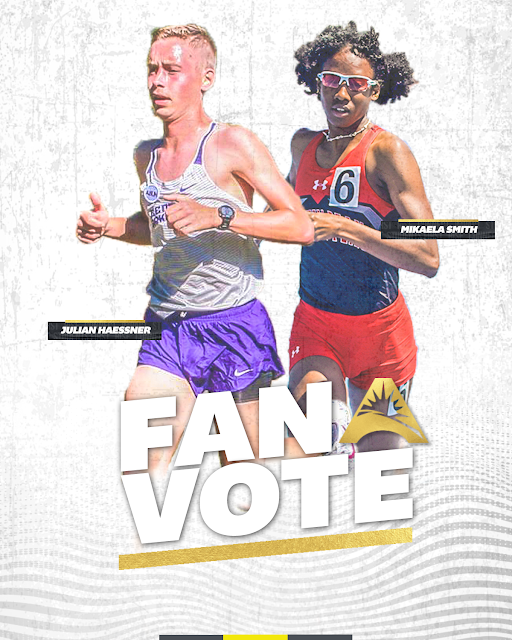 ASUNSports's tweet photo. After an incredible turnout 📨...we have your official 2022 preseason fan vote runners of the year 🏃🏃‍♀️

#ASUNBuilt | #BearClawsUp🐻 | #LetsGoPeay🎩 https://t.co/YFvZVReiGq