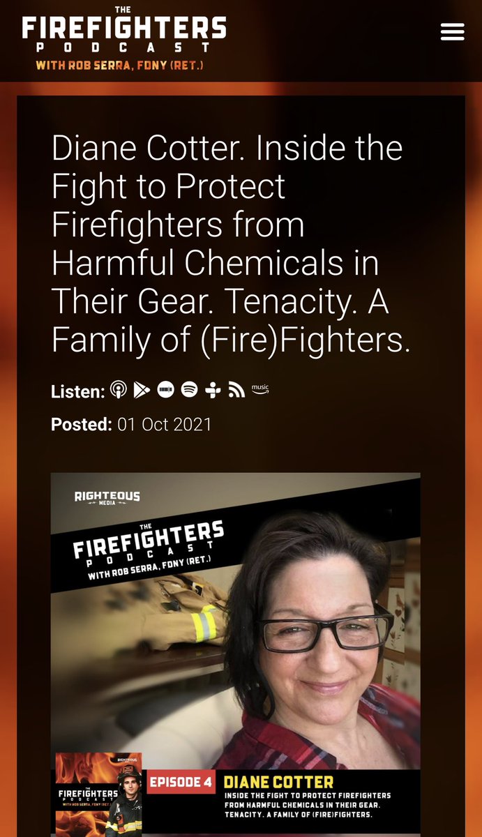 🔥We’ve been covering this issue before just about anyone. Check out Episode 4 with the heroic Diane Cotter: thefirefighters.us/diane-cotter-i… Hosted by <a href="/FDNY/">FDNY</a> veteran firefighter, <a href="/SerraRob/">Rob Serra</a>. #Firefighters🔥