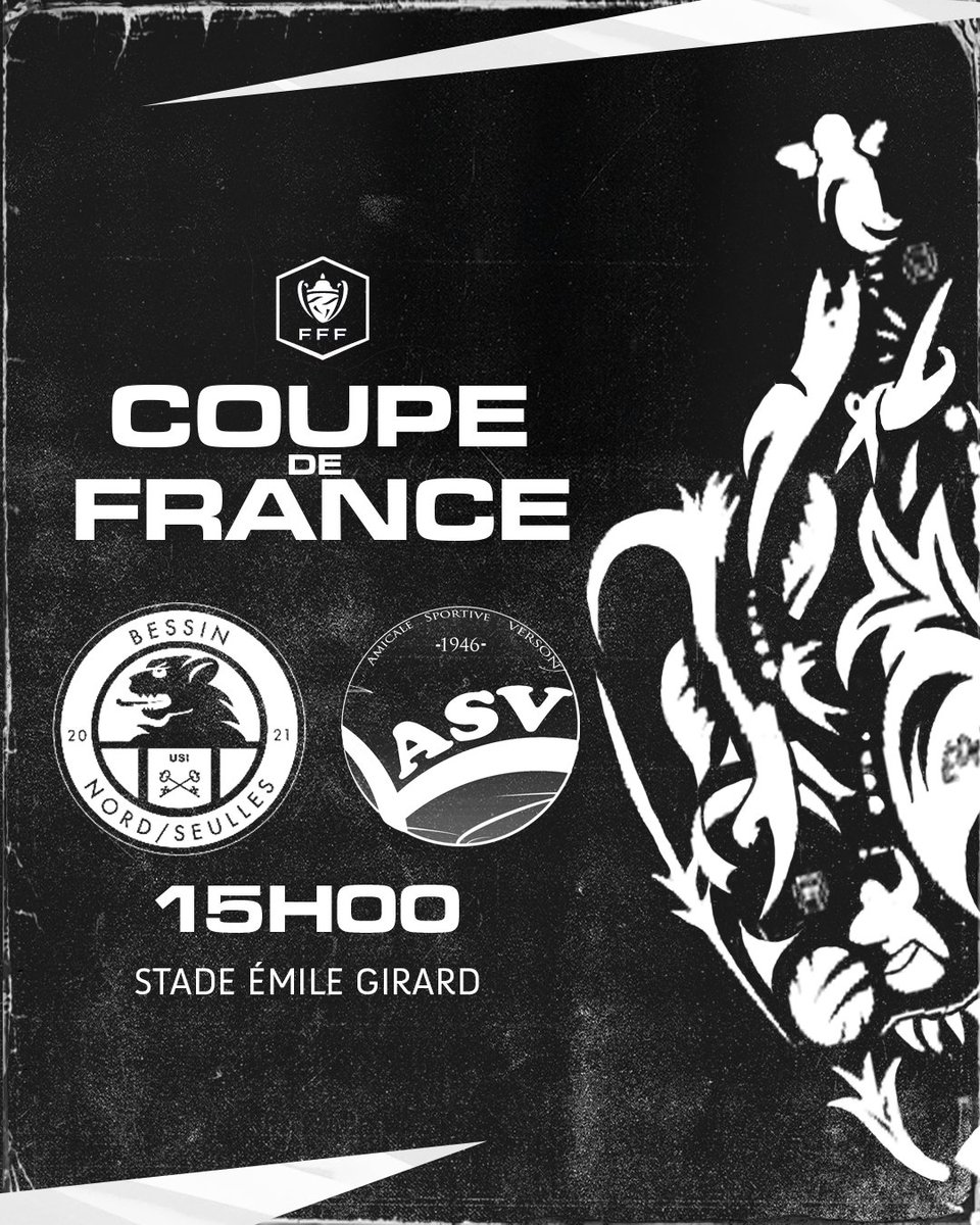 ASVerson_'s tweet photo. 𝗖𝗼𝘂𝗽𝗲 𝗱𝗲 𝗙𝗿𝗮𝗻𝗰𝗲 𝟮𝟬𝟮𝟮/𝟮𝟬𝟮𝟯 🇫🇷

Le tirage au sort du second tour vient d'être publié 🏆

La rencontre se disputera le dimanche 28 août 2022 🆚 USI Bessin Nord sur Seulles 👊

#ASVerson #TeamASV https://t.co/ejFzY28fXc https://t.co/PkPZdrXZw4