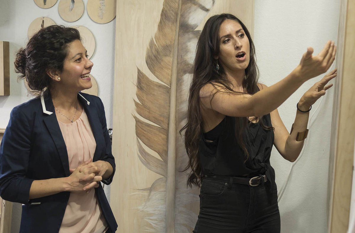 Next Friday, September 2, the Artist + Researcher Exhibit Public Opening will be held on 5pm-7:30pm at the HSEB Cafe and Lobby. The event will coincide with downtown Pheonix's First Friday Art Walk.

Register here: bit.ly/3wsbZfL

Photo creds: <a href="/UAZHealth/">University of Arizona Health Sciences</a>