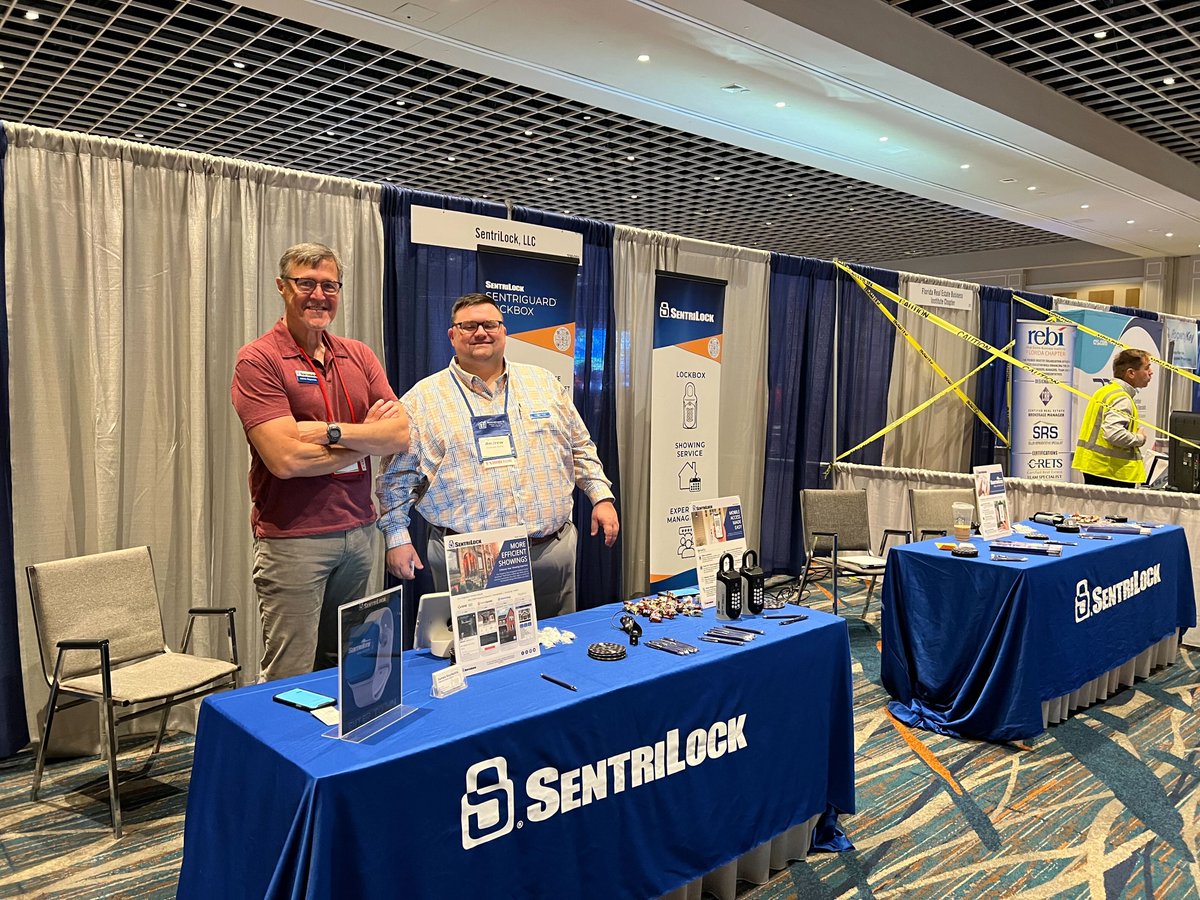 SentriLock's tweet photo. We are @floridarealtors Expo now! Stop by and see National Sales Director, Andrew Sims and Regional Sales Director, James Reynolds to learn about the #SentriLock difference at booth 229/231. #lockbox https://t.co/HwkmXOASVZ