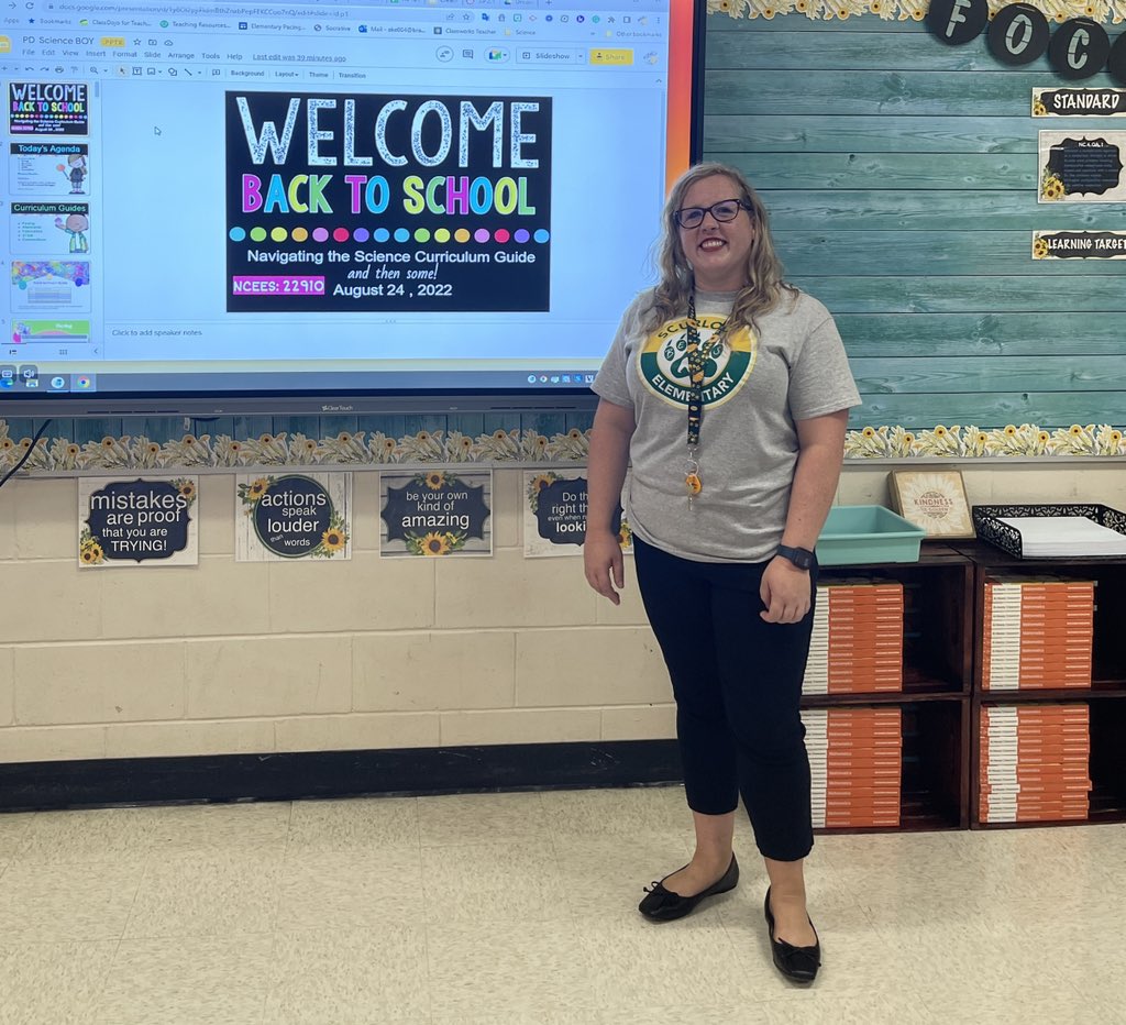 JillOPatrick's tweet photo. Thanks Alisha Earl #fourthgrade for the support and warm welcome to @Scurlockbears family.
She did excellent session on the Science Pacing Guide during the school wide PD. #SES #twitterchallenge #facebookchallenge #everyjourneyhasagreatstory https://t.co/82yj9wXXIb