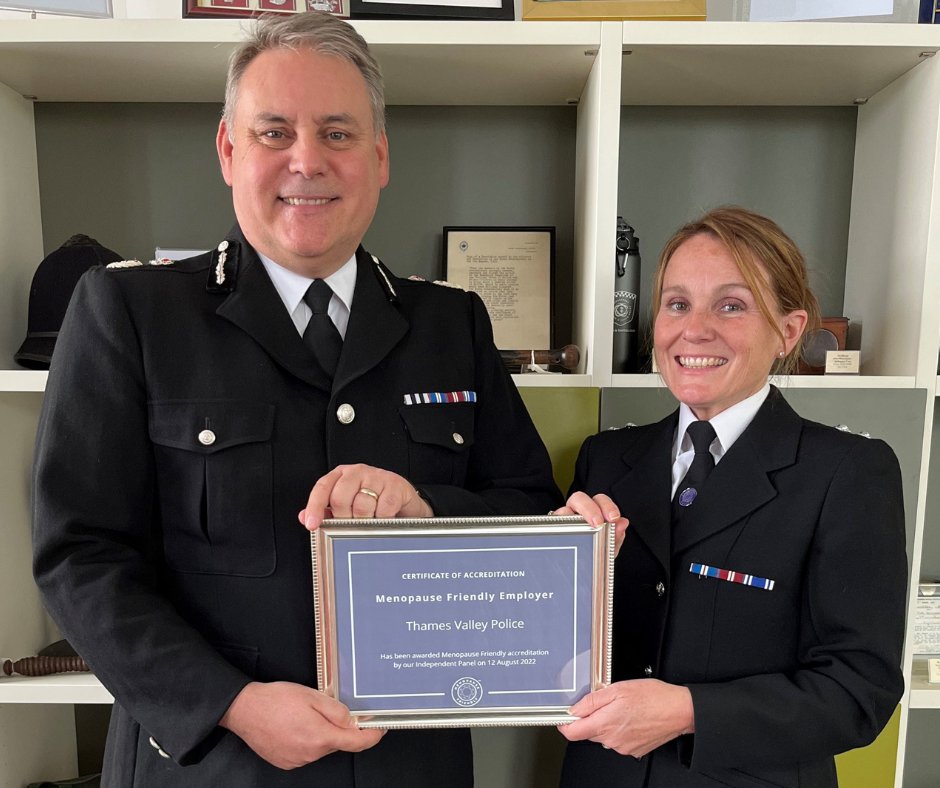 ThamesVP's tweet image. We're delighted to announce Thames Valley Police is the UK’s first #Menopause Friendly #Police Force, independently accredited by Menopause Friendly. 🙌 👏 

➡️ Read the full article at: orlo.uk/V3g3c