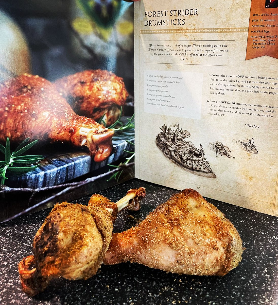 GamerParentsPod's tweet photo. Joanne made Forest Strider drumsticks from the World of Warcraft cookbook. So freaking good!

Check out many more on our Instagram @kj_after_dark

#foodie #wowcooking #wowfood #gamerfood https://t.co/DHmEpKu8ae