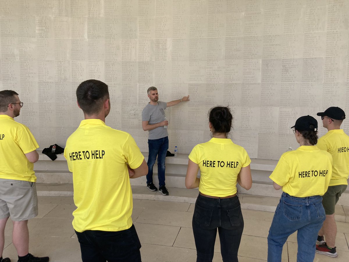 WW1_Education's tweet photo. Back in France with the second wave of @CWGC guides! Representatives from all across the U.K. A real  pleasure to be working them and with @MaxDutton2 and @fiona_tabary Look out for them next week at Thiepval AND at Tyne Cot! https://t.co/xBjpwrL2MY