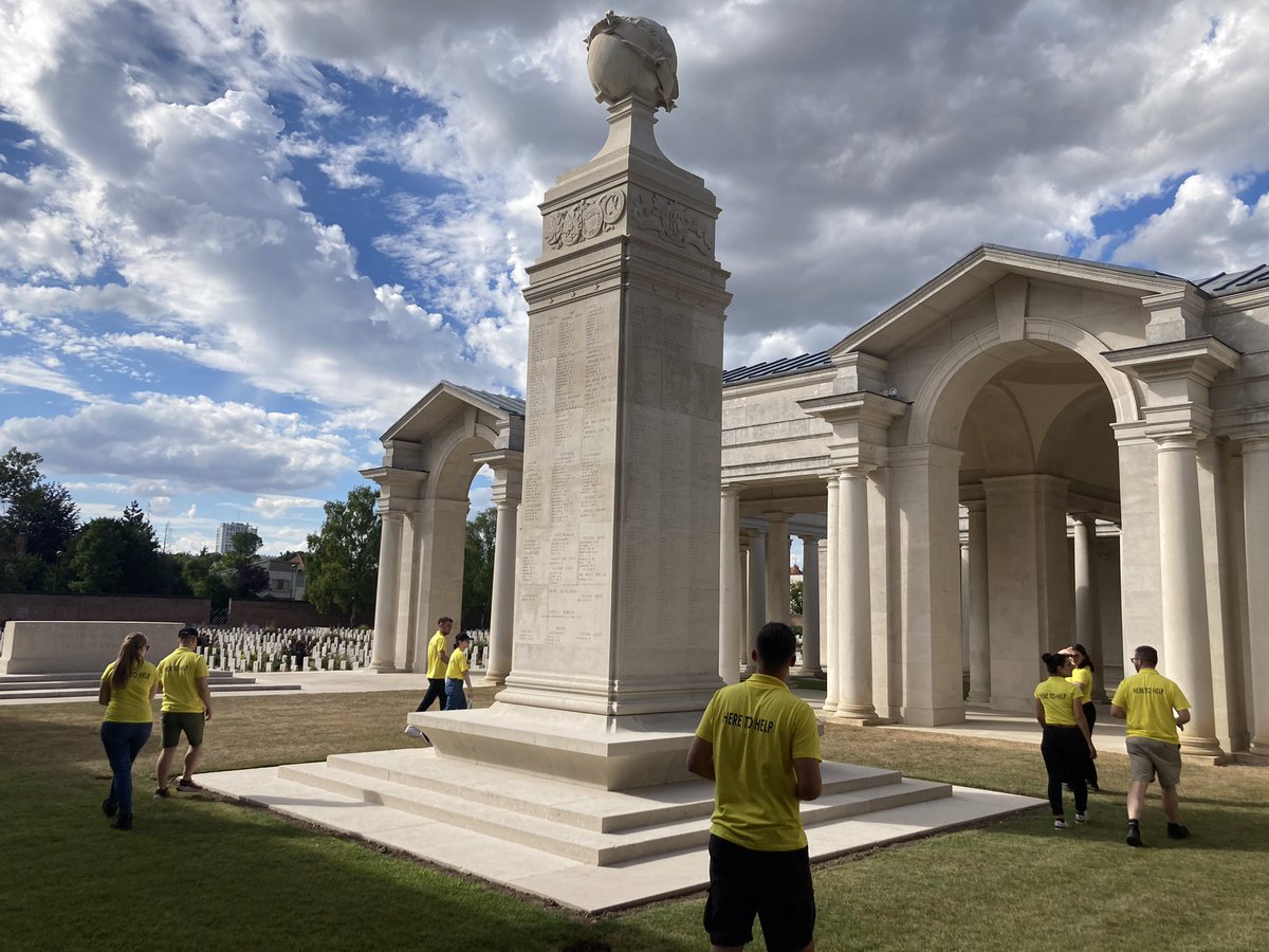WW1_Education's tweet photo. Back in France with the second wave of @CWGC guides! Representatives from all across the U.K. A real  pleasure to be working them and with @MaxDutton2 and @fiona_tabary Look out for them next week at Thiepval AND at Tyne Cot! https://t.co/xBjpwrL2MY