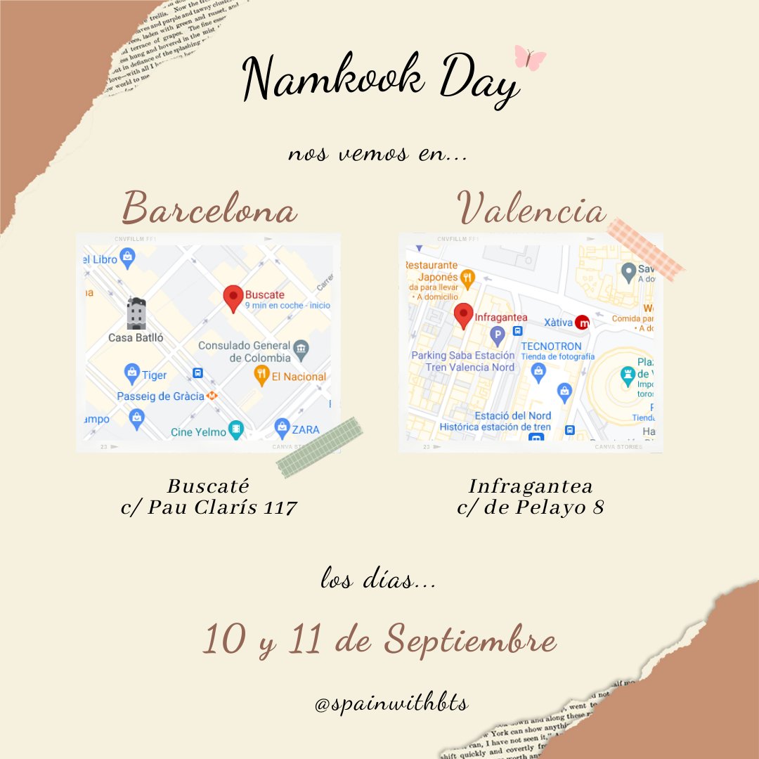 spainwithbts's tweet photo. ¡Freebies y ciudades! 🍪🌱 Para más detalles visitad las cuentas de cada ciudad 🥰

Valencia: @vlcwithbts 
Barcelona: @bcnwithbts https://t.co/KAEOsK8K1l