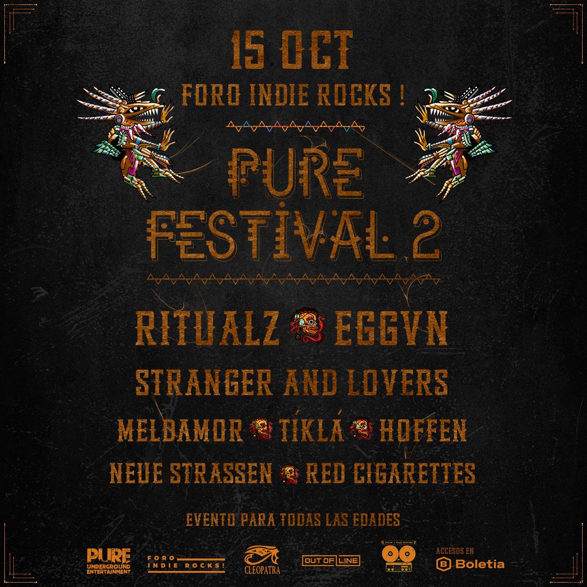 La escena oscura emergente está lista para la segunda edición de #PureFestival. 🦇 ¿Te vemos este 15 de octubre? 

🎟️ bit.ly/3R2oBCa