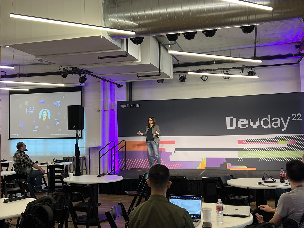 For me it’s always an inspiration to see women in tech on stage. We’re so lucky to have the amazing Bhawna leading our engineering team at Auth0. Thanks for this fantastic keynote on life beyond passwords 🙌 #DevDaysSeattle