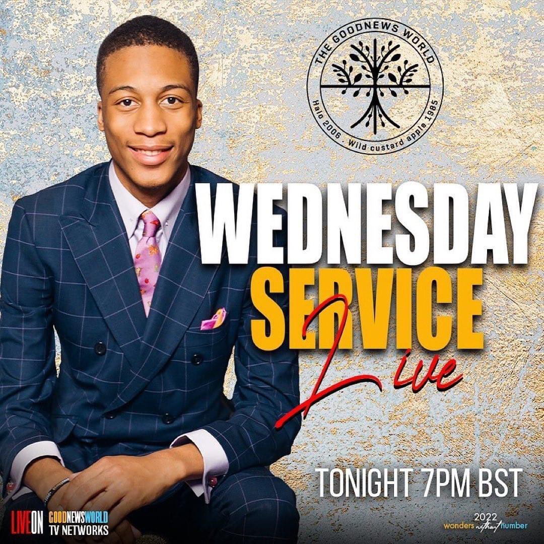 UebertAngel's tweet photo. Get ready somebody for the Wednesday Service Live with @uebertangeljr 7PM BST LIVE on all our GoodNews Platforms.
#uebertangeljr #seer #goodnewsworld #wednesdaylive #service #uebertangel #bebeangel https://t.co/lHxgBiFUKH