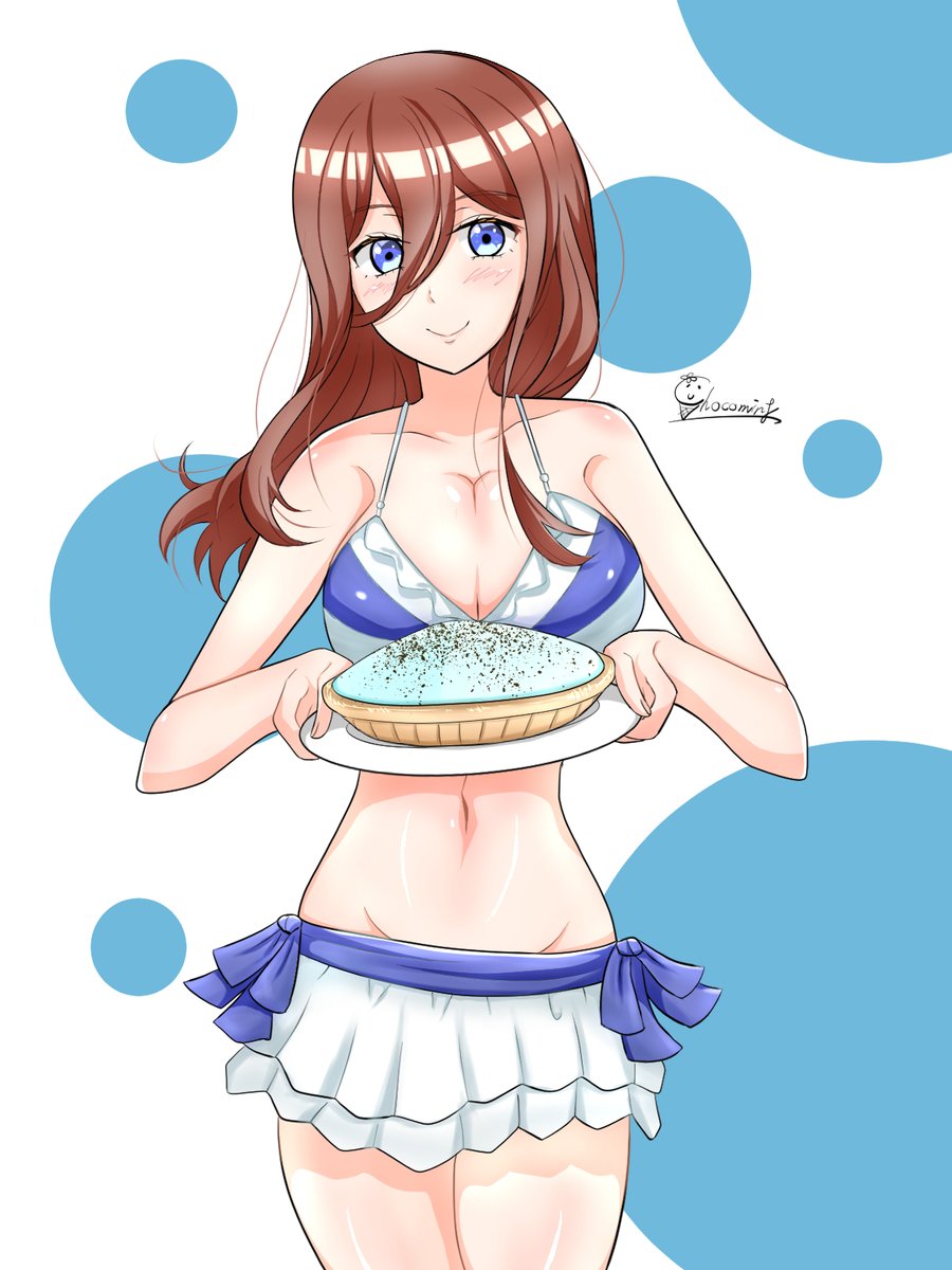 チョコミントさんがTwitterに投稿した中野三玖(五等分の花嫁)のイラスト。