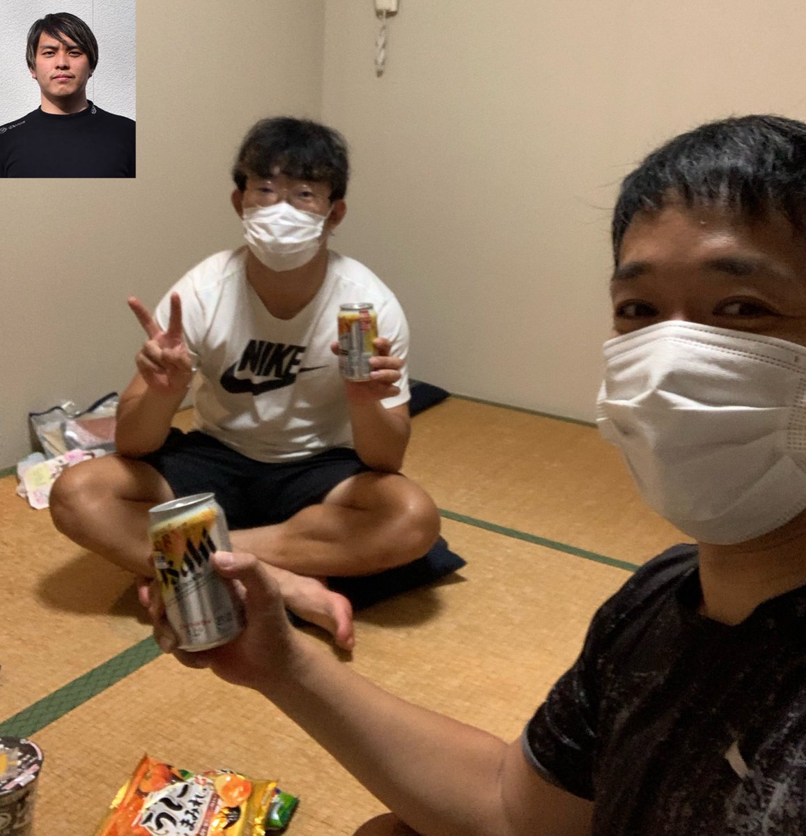 95keirin14444's tweet photo. お疲れ様でした！
ラインのお陰で準優勝🥈

小池-橋本ありがとう😊

ラインの番手はホテルに行ってしまったので先頭と３番手で一本だけ乾杯して寝ます🍻

お疲れ様でした！

瑠偉おめでとう㊗️🍾 https://t.co/LkLIt2uZjm