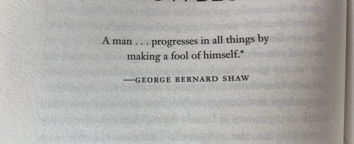 rshotton's tweet photo. The book Beginners by ⁦@tomvanderbilt⁩ starts with this wonderful quote

I love the sentiment that improvement requires an openness to failure https://t.co/RSf45nU824