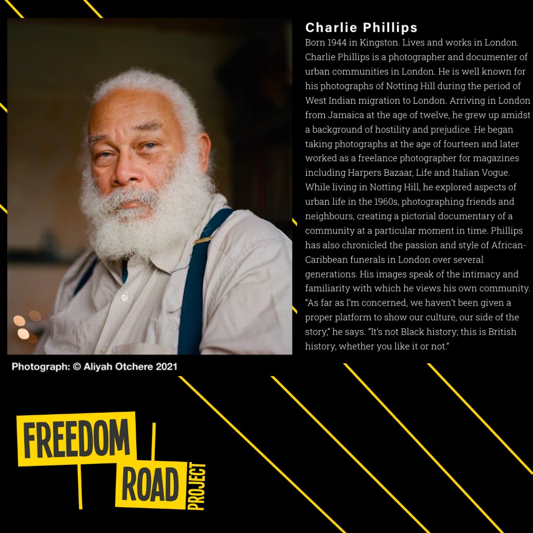 FreedomRoadUK's tweet photo. We've said this before, but it's TRULY an honour to be able to share the works of Charlie Phillips as part of this project

The Guardian did a feature-length piece on Charlie's work, learn just a tiny bit of Charlie's story and why his work is so crucial👇
https://t.co/vM5rZeJQO4 https://t.co/PhJV6JgCjh
