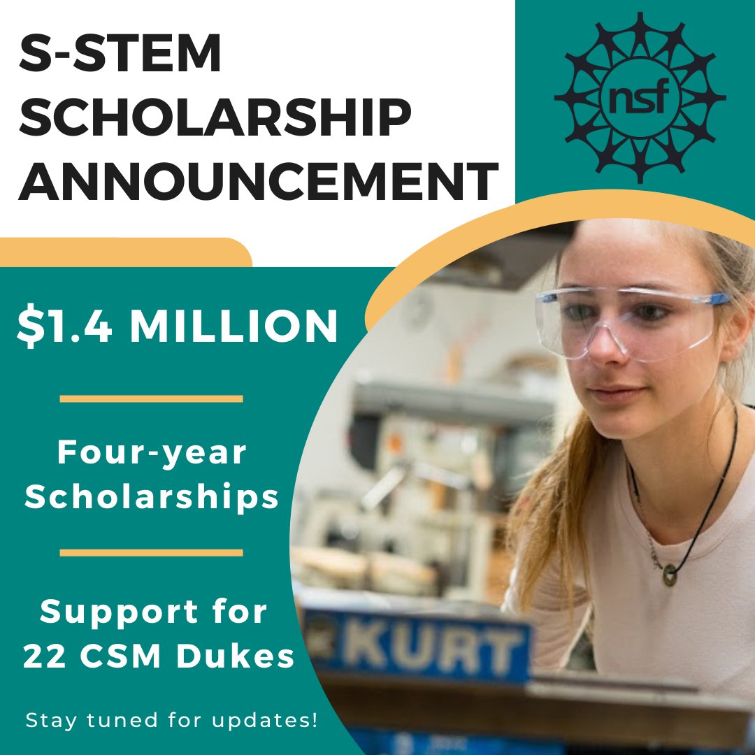 JMUCSM's tweet photo. 🚨BIG NEWS!🚨We have received $1.4 million from the National Science Foundation’s S-STEM program to fund scholarships for up to four years to 22 students who are pursuing bachelor’s degrees in CSM programs. Stay tuned for updates on this exciting opportunity! https://t.co/xHeiQGNjyR