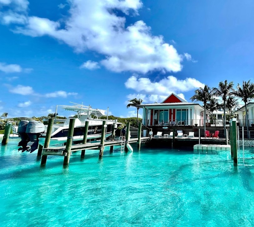 Come &amp; stay at Cabernet. This quaint villa is finished w/ colors inspired by the Bahamian sunset. Fall specials~contact us today! stanielrental.com
 #bahamas #exumas #stanielcay #stanielair #travel #vacation #ocean
