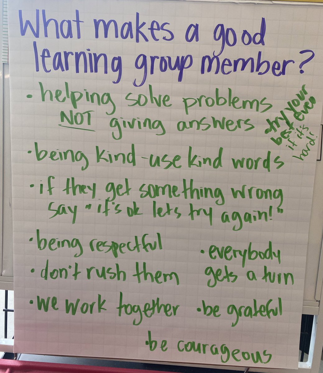 sewilkie's tweet photo. Talking about the role of learning partners in their learning, and sharing ideas of what they look, sound & feel like in #2ndgrade Can’t wait to watch this list and these kiddos grow! #studentvoice #perspective @augprep @rekruse1434 @Grow_Learning #learnoutloud #edchat #cpchat https://t.co/70peMDnq4K