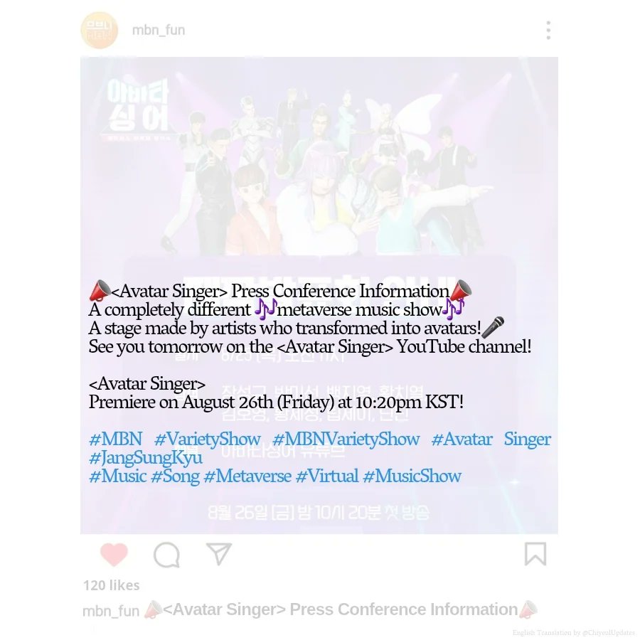 ChiyeulUpdates's tweet photo. [INSTAGRAM]

Finally! #HwangChiYeul and other panelists set to attend @avatar_singer press conference! 
Read the details on the poster 😉👍🏻 Don't miss it!

🔗https://t.co/1z11nFVoUk

#황치열 #hwangchiyeol #AvatarSinger #Metaverse #Virtual #MusicShow https://t.co/PtMVPwFk0p