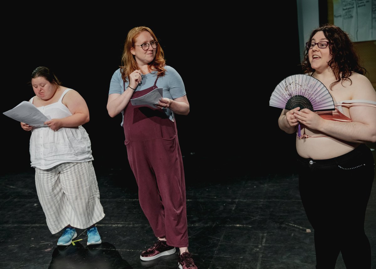 AAA_Prods's tweet photo. There’s only 1 week until NOT F**KIN SORRY starts at @sohotheatre✨In the run up to the show starting on 31st Aug we’ll be sharing some sneak peek rehearsal images

Starting with these photos of the cast rehearsing with some of their fab creative collaborators

📸@HannahDingle https://t.co/o8OGKYch5y