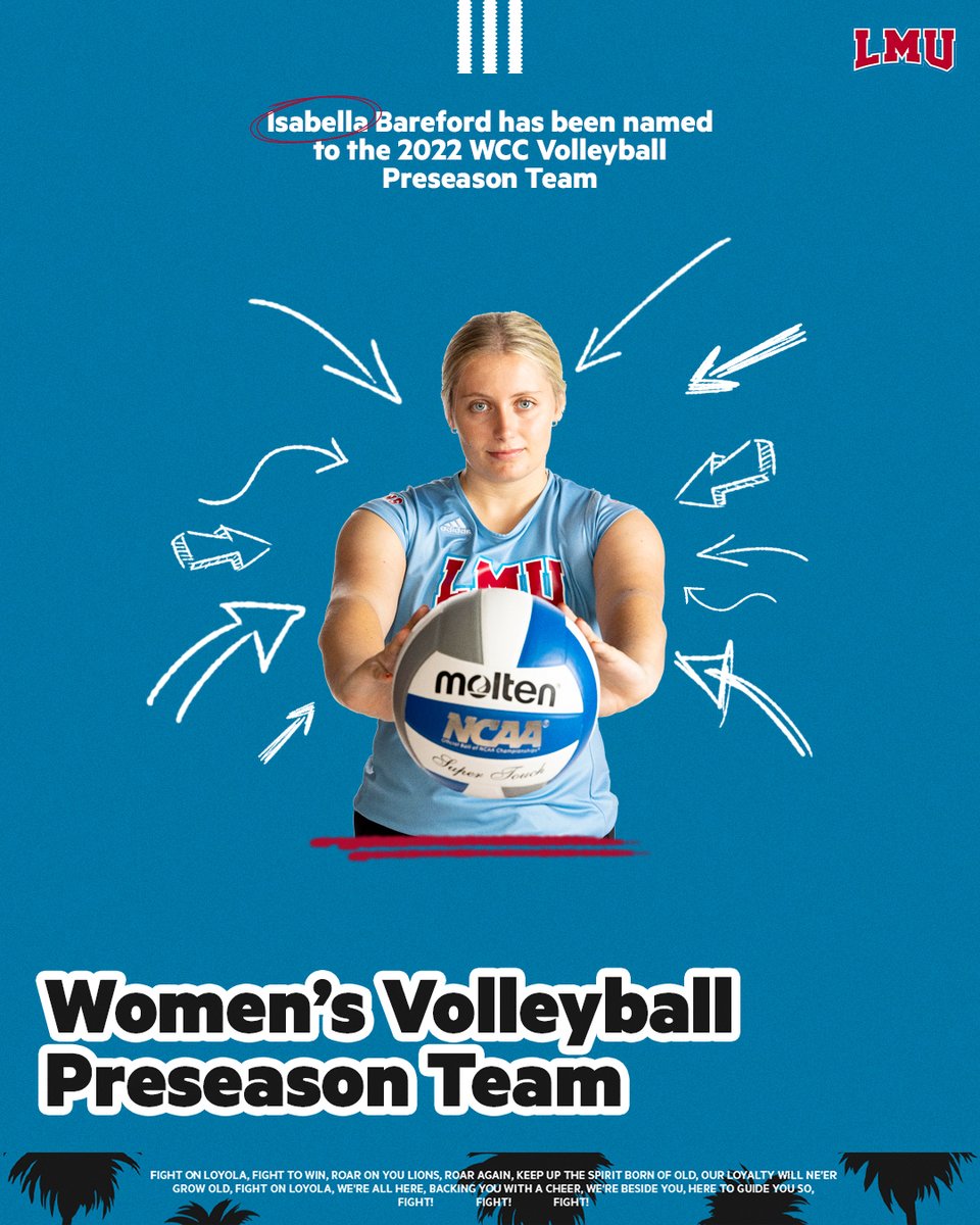 lmulionsWVB's tweet photo. Congratulations to Isabella Bareford &amp; Kari Geissberger for being named to the WCC Women's Volleyball Preseason Team! 🎉🏐

🗞: https://t.co/iZY5s00Lw2

#unitethepride https://t.co/LuZCIvAjzf