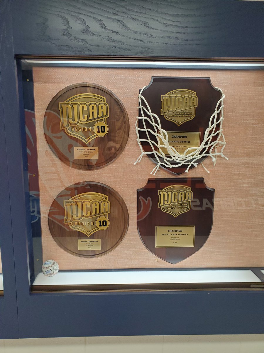 Trophy case makeover...we had to with all the new hardware we collected last season! Thanks to Jennifer Teague, Jeff Herman, & the maintenence staff for their hard work! Also thanks to Valdese Weavers for the donated fabric! #CobraNation