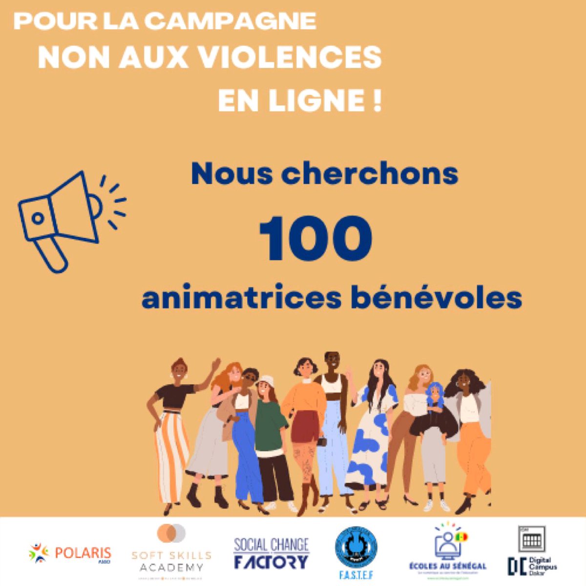 #100 animatrices bénévoles 
Envie de participer à une expérience humaine et d’avoir un impact dans votre région ? Devenez animatrice à l’occasion de la journée internationale de lutte contre le harcèlement scolaire en ligne.