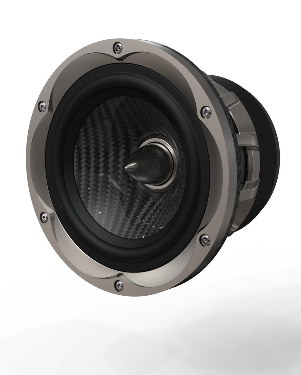 carbondesign_'s tweet photo. Flush mount version of my 100mm carbon fiber driver prototype. #carbonfiber #audio #driver #music #audiophile #prototype #design #3dprinting https://t.co/pwiKYa5si2