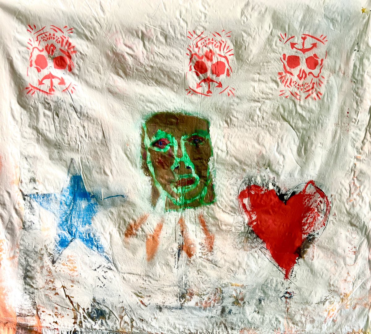 swimdeep's tweet photo. Lucky Danger
Aerosol, oil crayons, latex on cotton
47x41"
#oilsoncanvas #tapestry #artcollection #functionalpaintings #artgallery #carnegiehill #privateartcollection #upstateart #michaelornstein #Marisi #artecontemporanea #artcontemporain https://t.co/h27tbiRa3Z