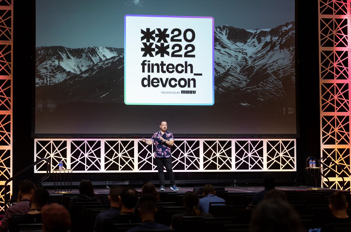 fintechdevcon's tweet photo. A huge thanks to @irreverentmike from @stripe for teaching #developers how to make magic with friction logs and other incredible tips. #BaaS https://t.co/vWfhnsQVIK