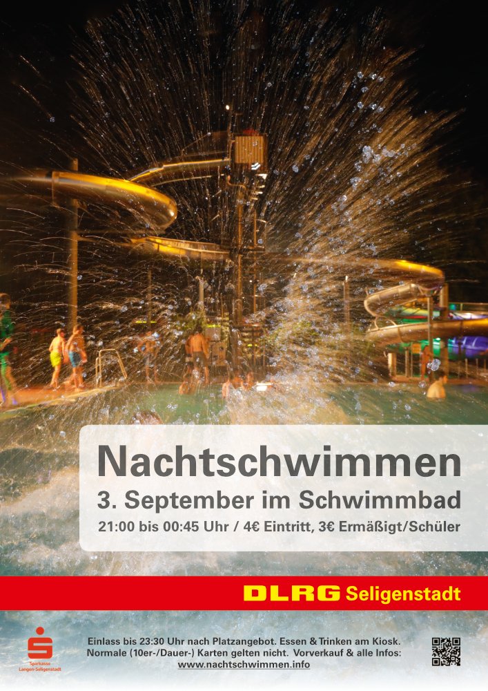 Am Samstag, den 03.09.2022 findet wieder das #Nachtschwimmen der #DLRG #Seligenstadt im #Freischwimmbad statt. Los geht es ab 21:00 Uhr!

Mehr Infos: seligenstadt.dlrg.de/nacht

#Nacht #Schwimmen #Schwimmbad #Freibad #PoolParty #Schwimmbadparty