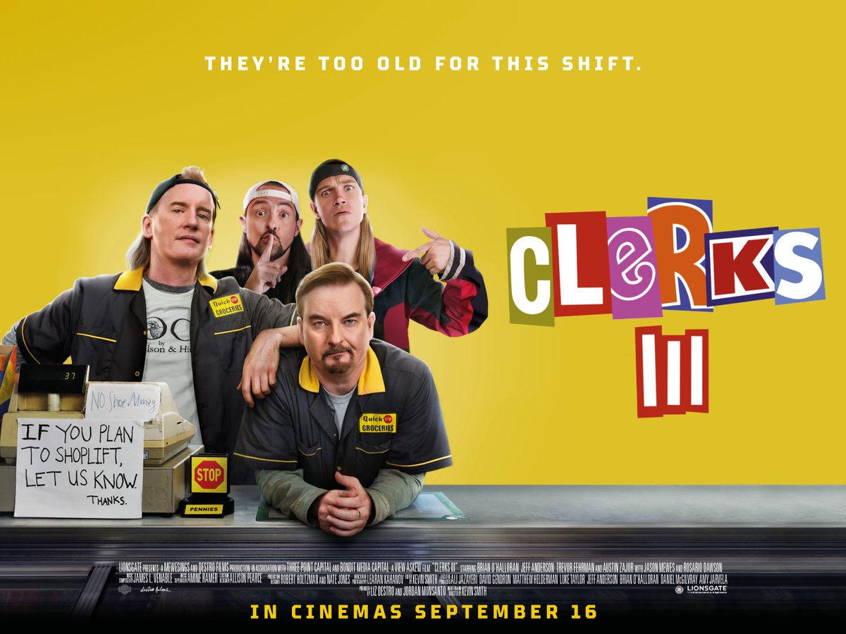 Return to the View Askewniverse! #Clerks3 is opening its doors in the UK on September 16 #SnoochieBoochies <a href="/lionsgateuk/">Lionsgate UK</a>
wp.me/p7tL4g-2er