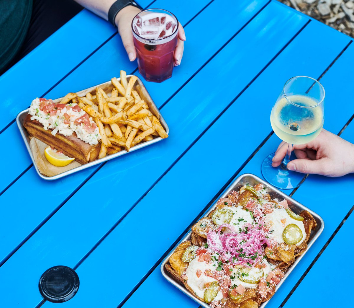 What a great day for a long lunch on the Pat-io. (We won’t tell your boss.)