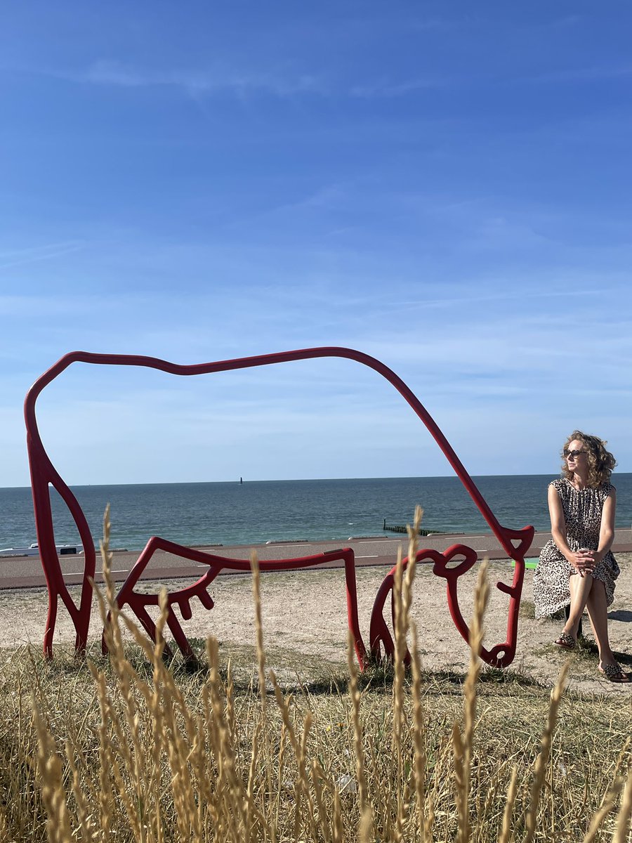 Bij de Kun(s)tpicknickplek Koeien op de dijk bij Westkapelle. Blijft een mooi uitzicht! #westkapelle #domburg #kunst #picknicken #fiets #route Geniet ervan…