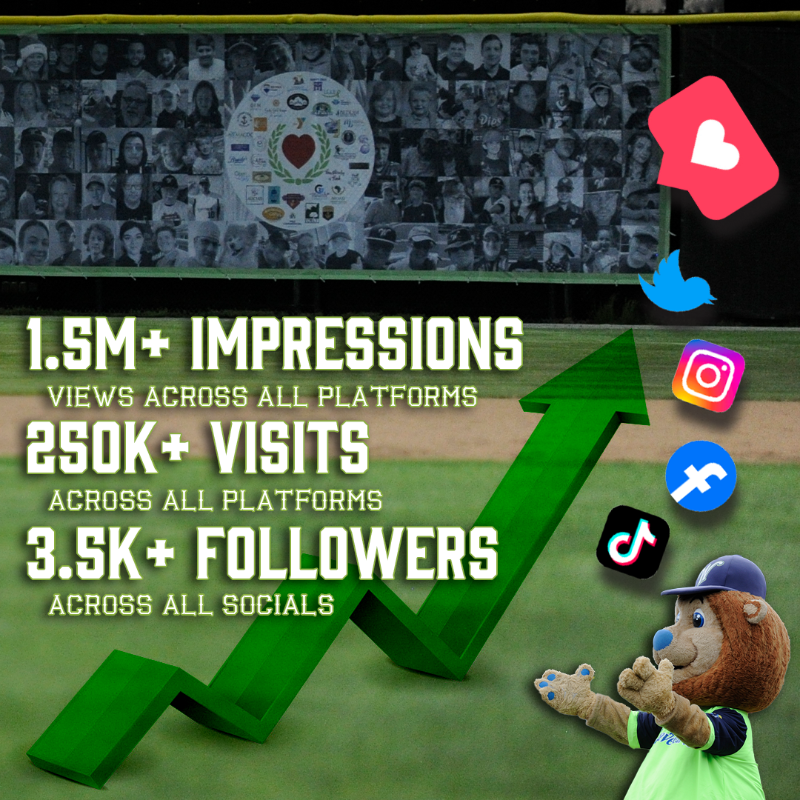 WooBaseball's tweet photo. Our BEST summer on social media yet!📱

☑️OVER 1 MILLION impressions on Twitter🤯
☑️OVER 250K profile visits
☑️OVER 3.5K followers 

Thank you for all of the support this season and keeping up with us across all social media platforms!💚 https://t.co/FdW8QO4xP0