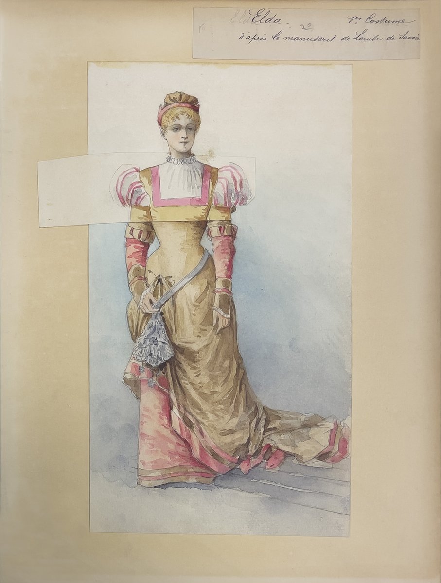 ISUMilnerSPC's tweet photo. To wrap up the August #IGLibraries #DesignLibraries #WednesdayChallenge we’re sharing an exquisite set of watercolor costume designs and notes for various Shakespeare plays. The paintings were created in 1892 by Charles Bianchini and are in our Circus & Allied Arts Collection. https://t.co/AYHitS9aNb