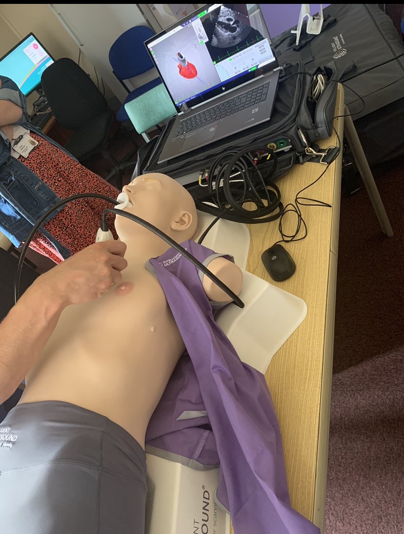 We are excited to Welcome our latest member of the team who is part of the National School of Healthcare Science - echo training programme. Their first day in the dept today and they got to meet Eve, our simulator! 

We are excited to get cracking with the training plan!!