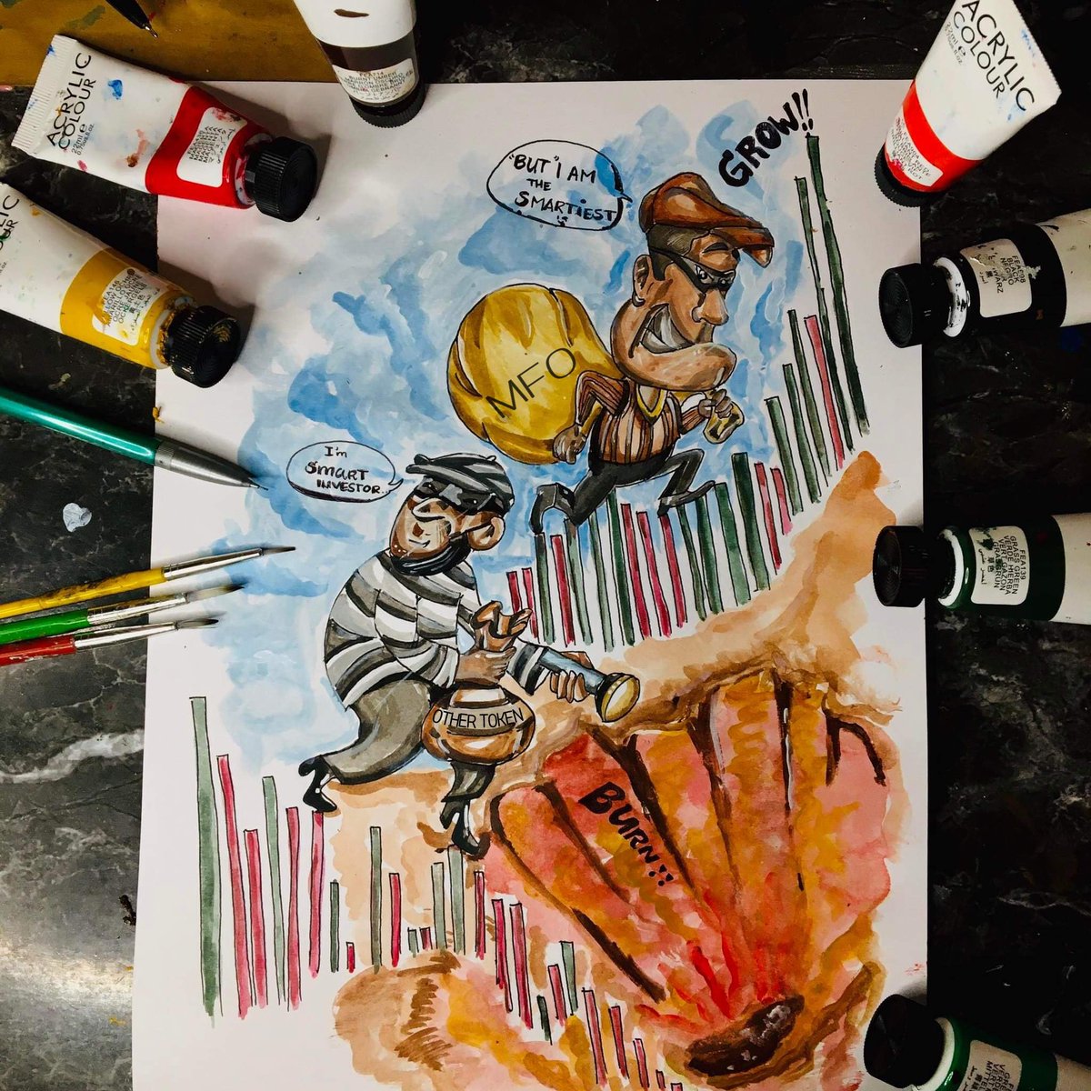 PiolinoLenard's tweet photo. @MoonfarmFinance Choose Wisely🤔🔥📈
Choose MFO!

HERE IS MY ENRTY @MoonfarmFinance 
I paint it For you Guys!
Hope you like it💕

#MoonFarmMeme https://t.co/p6vufgDPAh