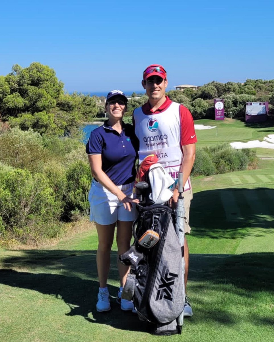 virgipaper's tweet photo. Had such an incredible week at @Aramco_Series with Jorge on the bag. Had many firsts this week including a hole out eagle with a PW 💪🏻
Thank you @DianaLunaOdB for the invaluable support! 
Thank you @aramco @lareservaclub_ @LETgolf for an amazing organization and event! https://t.co/YejJUs4T86