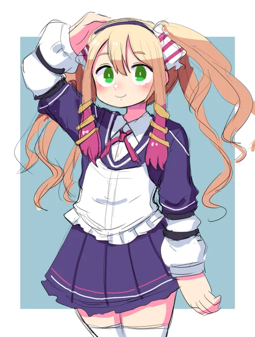 AIのキャラデザを元にしてキャラ描いてみたけどデザインがだいぶクd…… 