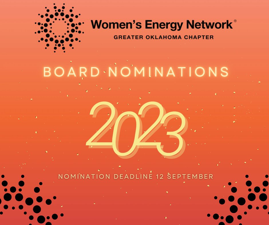 Watch for the board nominations memo coming soon! Apply for positions by September 12th!
#WENGreaterOK