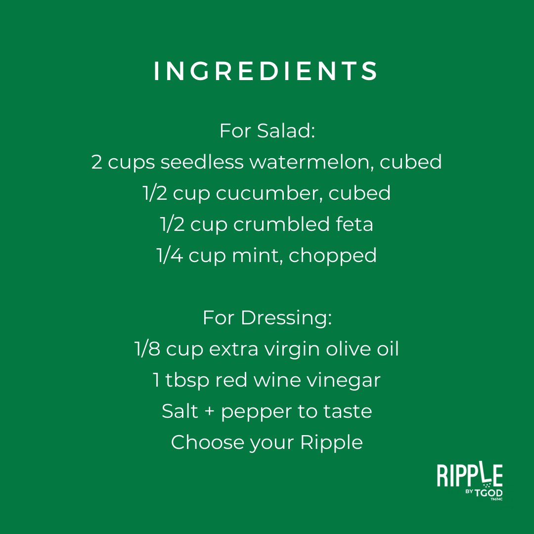 get_ripple's tweet photo. Summer salad season isn't over yet 🥗 

This super simple yet delicious salad combines watermelon, cucumber, feta and mint for a refreshing twist! And of course we couldn't forget the Ripple 😉

Swipe for the full #RippleRecipe 👉 https://t.co/xQLwqrPCyP