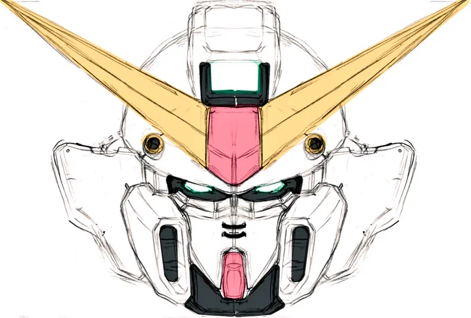 色調補正版です少し赤みを足してみました#ガンダムW#ウイングガンダム 