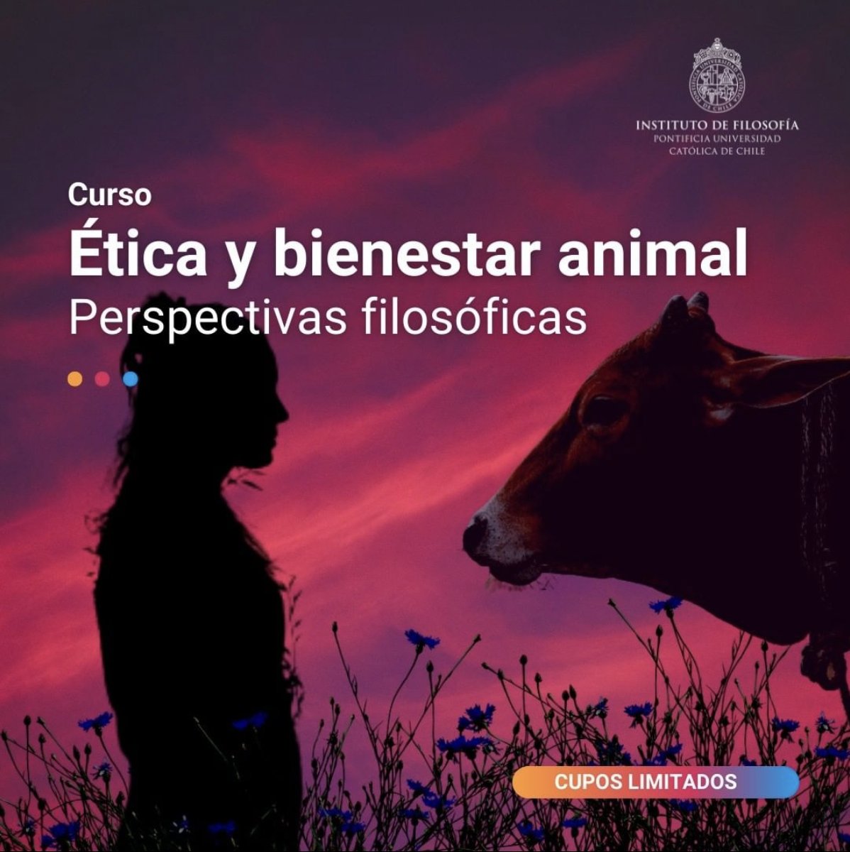 FilosofiaUC's tweet photo. Te invitamos participar en el curso "Ética y bienestar animal: Perspectivas filosóficas" 🤗

💻: 6 sesiones vía Zoom. 
📆:31 agosto al 5 octubre
🕘: Desde las 19 a las 21:15 horas
📩: Escribe a juana.silva@uc.cl para más información

Inscríbete aquí 👉 https://t.co/lo8Z5ZDZDk https://t.co/1r1lItbt99