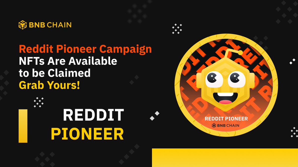 Our #BNBChain Reddit Pioneers can now claim their #NFT. 

📍galaxy.eco/bnbcommunity/c…

Hold on tight to these, as they'll come in handy in the near future 👀

Watch out on our Reddit for similar opportunities soon⤵️
reddit.com/r/bnbchainoffi…