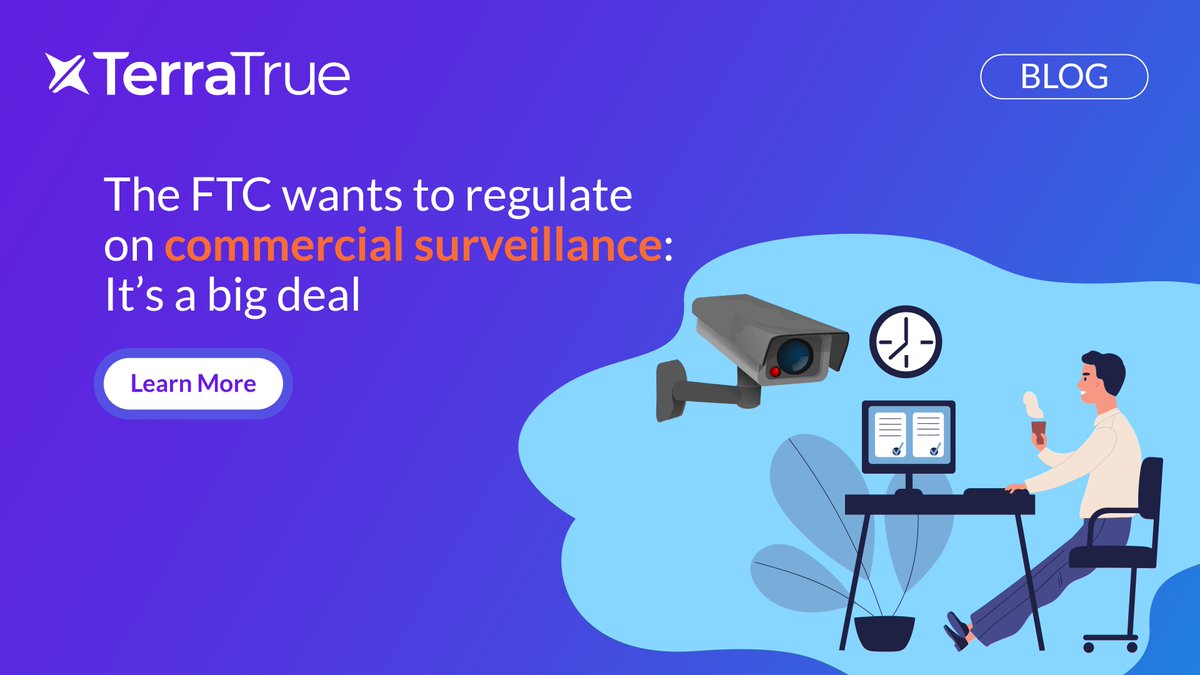 TerraTrueHQ's tweet photo. Recently, the FTC announced its intent to create rules around a vast array of data privacy issues. It’s concerned companies are conducting “commercial surveillance” in ways that potentially harm consumers. Key points > https://t.co/vuqpLIs5Km #dataprivacy #ShiftLeftPrivacy https://t.co/hC22RAt2BK
